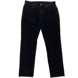 Octobers Very Own Straight Leg Corduroy Pants Black mens size 34x29.5